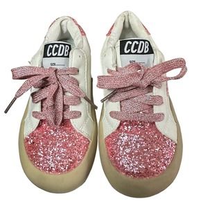 CCDB STAR Shoes Size Kids 29/11.5US Pink Star White & Pink Shoes Glitter
